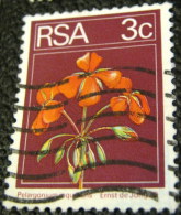 South Africa 1974 Pelargonium Inquinans Flower 3c - Used - Oblitérés