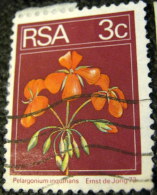 South Africa 1974 Pelargonium Inquinans Flower 3c - Used - Gebraucht