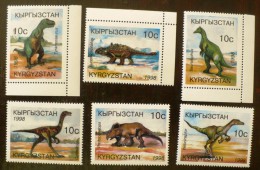 KYRGYZSTAN Prehistoire, Animaux Prehistoriques,  (6 Valeurs En 1998) ** MNH, Sans Charniere. - Vor- U. Frühgeschichte