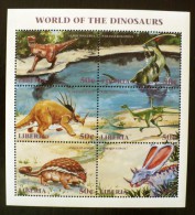 LIBERIA Prehistoire. Animaux Prehistoriques, (FEUILLET 6 VALEURS) ** MNH, Sans Charniere. - Vor- U. Frühgeschichte