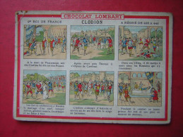 CHROMO PUBLICITAIRE   CHOCOLAT LOMBART  CLODION   2 E ROI DE FRANCE - Lombart