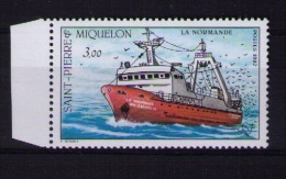Saint Pierre And Miquelon 1987 Fishing Vessel MNH - Nuevos