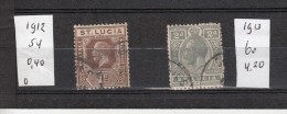 St. Lucia Mi  Nr 1912 + 1913 Nr 54 + 60, Koning Georg V - Ste Lucie (...-1978)