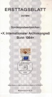 ALLEMAGNE  Carte  Notice 1er Jour  1984  Manuscrit Et Ordinateur - Informatik