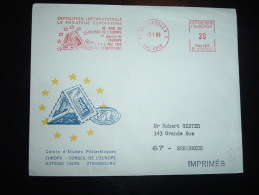 LETTRE EMA P 11209 à 20 Du 3 1 69 STRASBOURG RP (67 BAS-RHIN) + EXPOSITION INTERNATIONALE LA PHILATELIE EUROPEENNE - EU-Organe