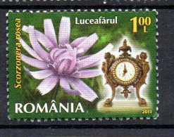 ROUMANIE - FLEUR - HORLOGE - LUCEAFARUL - 1,00 Lei - 2013 - - Unused Stamps