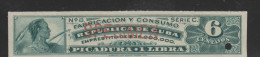 O) CARIBE, SPECIMEN-REVENUE-PROOF, EMPRESTITO, FABRICACION Y CONSUMO PICADURA-STING PRODUCTION AND CONSUMPTION, EMP - Imperforates, Proofs & Errors