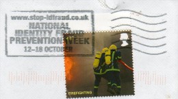 Great Britain 2009, Greenford Windsor, Machine Cancel "National Identity Fraud Prevention Week" Firefighter Stamp - Brieven En Documenten