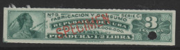 O) CARIBE XF, SPECIMEN-PROOF, REVENUE-EMPRESTITO,3 CENTAVOS, FABRICACION Y CONSUMO PICADURA-STING PRODUCTION AND CO - Non Dentelés, épreuves & Variétés