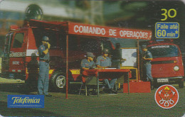 Télécarte BRESIL - POMPIERS - FIRE BRIGADE FIREMEN BRAZIL Phonecard - FEUERWEHR TK / Telemar - BOMBEIROS - 52 - Firemen