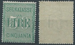 1884 REGNO SEGNATASSE 50 LIRE MNH ** - ED271 - Portomarken