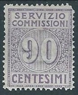 1913 REGNO SERVIZIO COMMISSIONI 90 CENT MH * - ED280 - Vaglia Postale