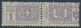 1914-22 REGNO PACCHI POSTALI 1 LIRA MNH ** - ED279 - Pacchi Postali