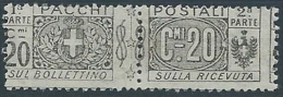 1914-22 REGNO PACCHI POSTALI 20 CENT MNH ** - ED278 - Postal Parcels