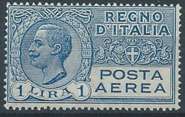 1926-28 REGNO POSTA AEREA EFFIGIE 1 LIRA MNH ** - ED259-2 - Pneumatische Post