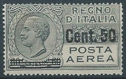 1927 REGNO POSTA AEREA SOPRASTAMPATO 50 SU 60 CENT MNH ** - ED260 - Rohrpost