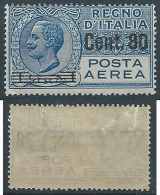 1927 REGNO POSTA AEREA SOPRASTAMPATO 80 CENT SU 1 LIRA MNH ** - ED260-2 - Correo Neumático