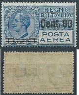 1927 REGNO POSTA AEREA SOPRASTAMPATO 80 CENT SU 1 LIRA MNH ** - ED260-3 - Correo Neumático