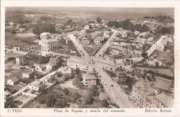 Vigo - Plaza De España Y Detalle Del Ensanche - Altri & Non Classificati