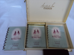 MIGNON  PARFUM ANCIEN " AGENDAS DE LUXE " 1955  VOIR LES PHOTOS  & LIRE !!! - Miniatures Womens' Fragrances (in Box)