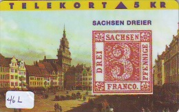 TEMBRE Sur Télécarte  * DANEMARK * Stamp  On Phonecard DANMARK (46L) Briefmarke Auf TELEFONKARTE * TIRAGE ISSUED 3000 EX - Sellos & Monedas