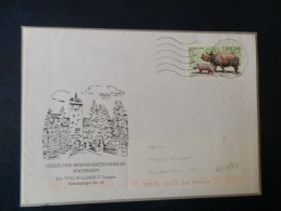 41/864  LETTRE   ALLEMAGNE - Rhinocéros