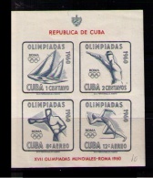 CUBA 1960 - OLIMPIADA DE ROMA '60 - YVERT BLOCK Nº 17 - Neufs