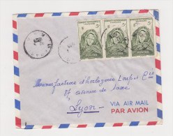 FRANCE. TIMBRE. LETTRE. COLONIE.69. LYON. RHONE. LOUP.  PA.POSTE AERIENNE. AOF. AFRIQUE OCCIDENTALE - Covers & Documents