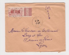 FRANCE. TIMBRE. LETTRE. COLONIE.69. LYON. RHONE. LOUP.  PA.POSTE AERIENNE. AOF. AFRIQUE OCCIDENTALE - Cartas & Documentos