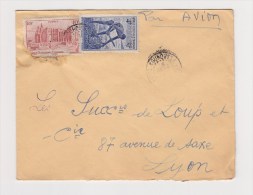 FRANCE. TIMBRE. LETTRE. COLONIE.69. LYON. RHONE. LOUP.  PA.POSTE AERIENNE. AOF. AFRIQUE OCCIDENTALE - Covers & Documents