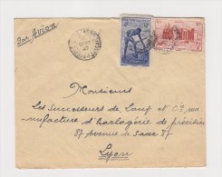 FRANCE. TIMBRE. LETTRE. COLONIE.69. LYON. RHONE. LOUP.  PA.POSTE AERIENNE. AOF. AFRIQUE OCCIDENTALE - Cartas & Documentos