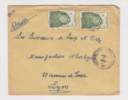 FRANCE. TIMBRE. LETTRE. COLONIE.69. LYON. RHONE. LOUP.  PA.POSTE AERIENNE. AOF. AFRIQUE OCCIDENTALE - Brieven En Documenten