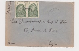 FRANCE. TIMBRE. LETTRE. COLONIE.69. LYON. RHONE. LOUP.  PA.POSTE AERIENNE. AOF. AFRIQUE OCCIDENTALE - Covers & Documents