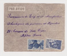 FRANCE. TIMBRE. LETTRE. COLONIE.69. LYON. RHONE. LOUP.  PA.POSTE AERIENNE. AOF. AFRIQUE OCCIDENTALE - Covers & Documents