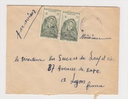 FRANCE. TIMBRE. LETTRE. COLONIE.69. LYON. RHONE. LOUP.  PA.POSTE AERIENNE. AOF. AFRIQUE OCCIDENTALE - Cartas & Documentos