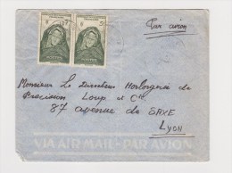 FRANCE. TIMBRE. LETTRE. COLONIE.69. LYON. RHONE. LOUP.  PA.POSTE AERIENNE. AOF. AFRIQUE OCCIDENTALE - Covers & Documents