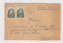 FRANCE. TIMBRE. LETTRE. COLONIE.69. LYON. RHONE. LOUP.  PA.POSTE AERIENNE. AOF. AFRIQUE OCCIDENTALE - Cartas & Documentos