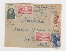 FRANCE. TIMBRE. LETTRE. COLONIE.69. LYON. RHONE. LOUP.  PA.POSTE AERIENNE. AOF. AFRIQUE OCCIDENTALE - Brieven En Documenten