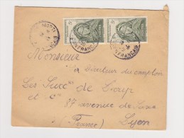 FRANCE. TIMBRE. LETTRE. COLONIE.69. LYON. RHONE. LOUP.  PA.POSTE AERIENNE. AOF. AFRIQUE OCCIDENTALE - Brieven En Documenten