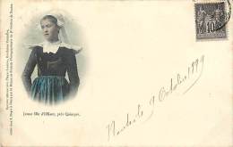 Ref A543- Jeune Fille D Elliant Pres De Quimper   - A Circulé En 1899 -carte Bon Etat - - Elliant