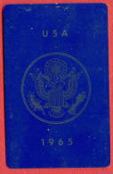 K896 / 1965 - Coat America , XXI International Plovdiv Fair AMERICAN EXHIBITION - Calendar Calendrier  - Bulgaria - Petit Format : 1961-70