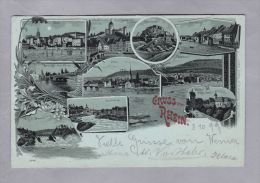 AG Gruss Vom Rhein 10 Ansichten Auf Litho AK Gebr. Metz 1899.X.9. Laufenburg - Laufenburg 
