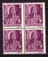 UNGARN / HONGRIE - 1943 - Timbre De Serie Courant - Bl De 4 - Unused Stamps