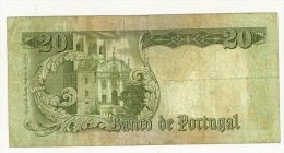 CARTAMONETA - PAPER MONEY -  20 ESCUDO PORTOGALLO PORTUGAL VINTE - QUALITY  B - NON STIRATA - Portugal