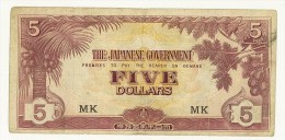 GIAPPONE - JAPAN - Japanese Government Five Dollar Note - Occuppied Territories (1942) - Giappone