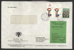 UNITED NATIONS ORGANIZATION GENEVA Postal History Brief Envelope UNO 001 - Otros & Sin Clasificación