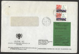 UNITED NATIONS ORGANIZATION GENEVA Postal History Brief Envelope UNO 003 - Sonstige & Ohne Zuordnung