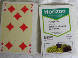 Jeu De Cartes 54 Cartes à Jouer Pub HORIZON Bayer Fongicide Vigne Raisin - Fruit  Agriculture - 54 Cartas