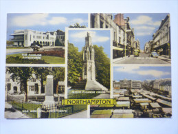 NORTHAMPTON  :  Carte Multivue Couleur   1966 - Northamptonshire