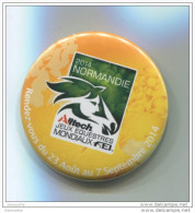Badge - Epinglette "2014 Normandie" Jeux Equestres Mondiaux - Cheval - Chevaux - Equitation - Hipismo